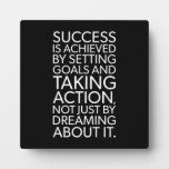 Success Achieved By Taking Action - Motivational Plaque at Zazzle