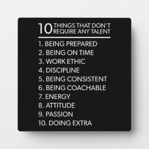 Success and Gym Motivational Plaque