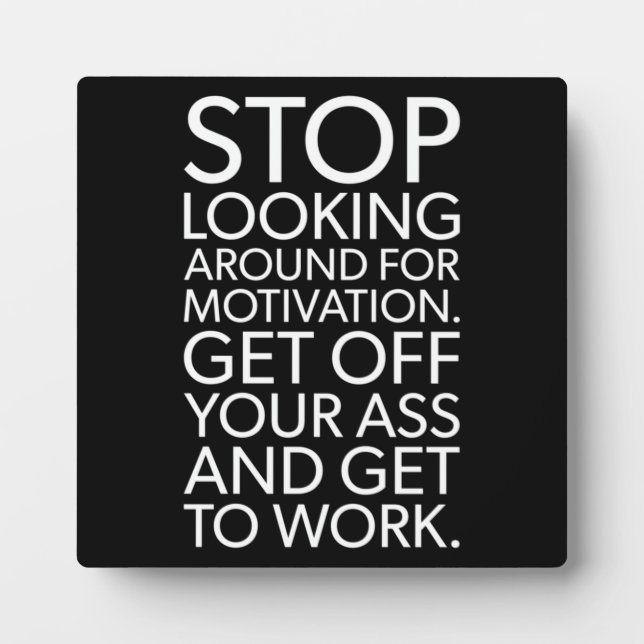 Success and Gym Motivational Plaque (Front)