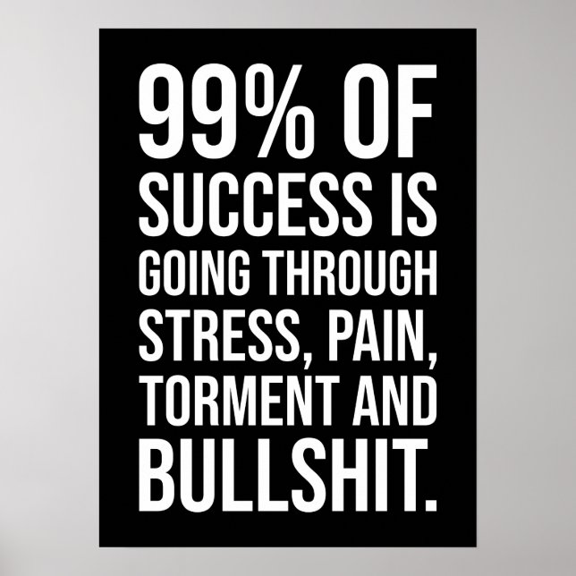 Success and Gym Motivational Poster (Front)