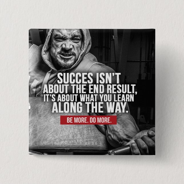 Success And Learning - Workout Inspiration Pinback Button (Front)