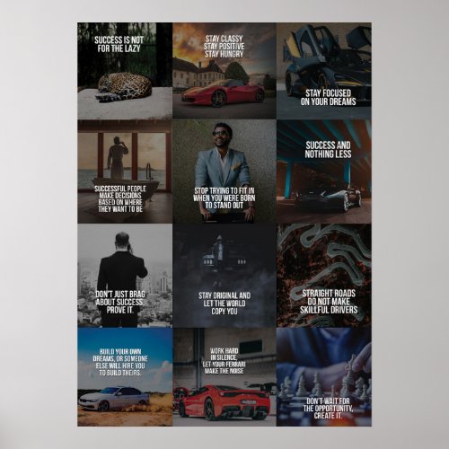 Success and Wealth Compilation Motivation Poster