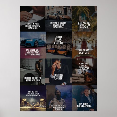 Success and Wealth Compilation Motivation Poster