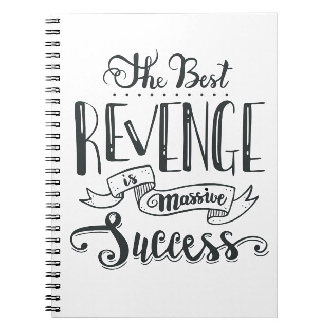 Success Attitude Dreams Goals Motivational Quote Notebook (Front)