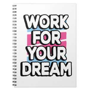 Success Attitude Dreams Goals Motivational Quote Notebook