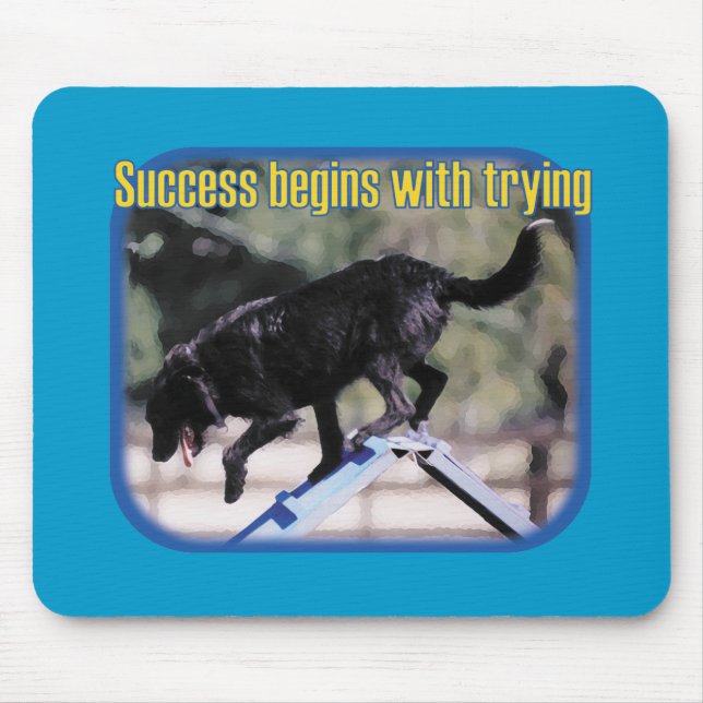 Success Begins With Trying Mouse Pad (Front)