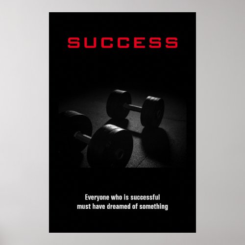 Success Bodybuilding Training Motivational Poster