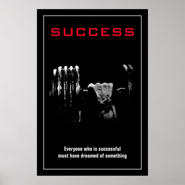 Success Bodybuilding Training Motivational Poster (Front)
