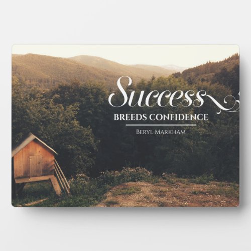 Success Breeds Confidence Plaque