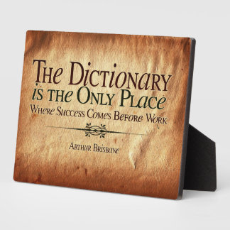 Success Comes Before Work Magnetic Postcard Plaque