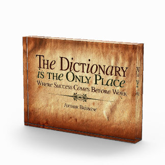 Success Comes Before Work Photo Block