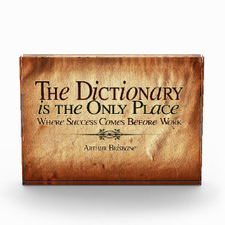 Success Comes Before Work Photo Block