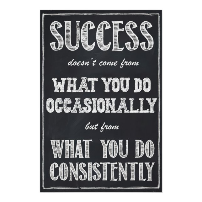 Success Comes from Consistency Poster (Front)