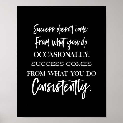 success doesnt come from what you do occasionally poster