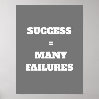 Success Equals Many Failures Poster