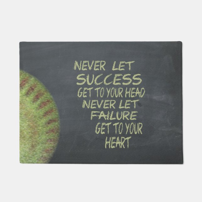 Success Fastpitch Softball Motivational Doormat (Front)