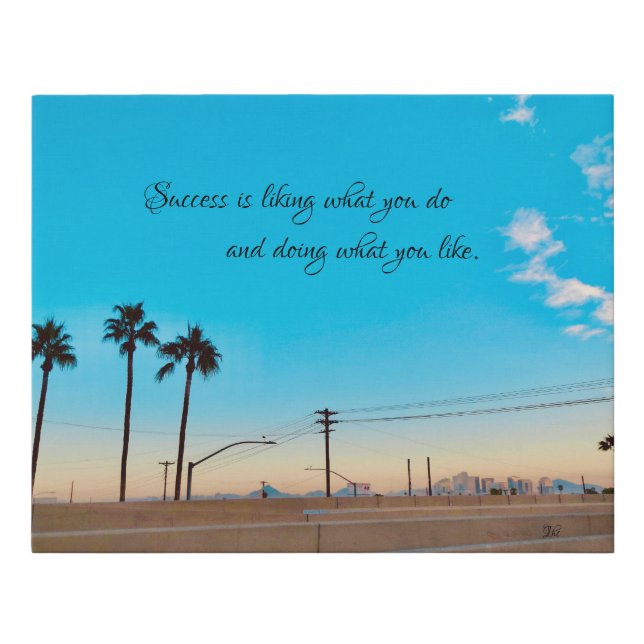 Success Faux Canvas Print (Front)