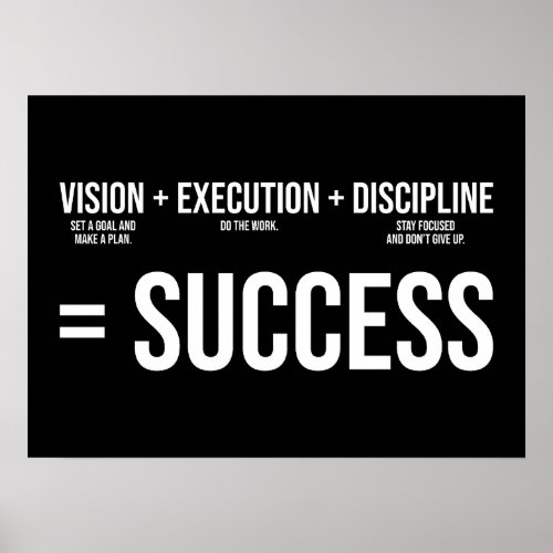 Success Formula _ Gym Hustle Entrepreneur Poster