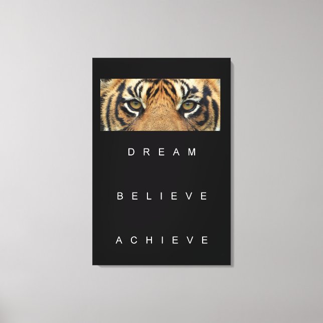 Success Goal Motivational Quotes Trendy Canvas Print (Front)