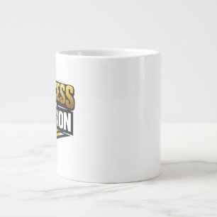 Success Gold Typography on Black Giant Coffee Mug