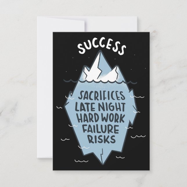 Success Hard Work Motivation Thank You Card (Front)