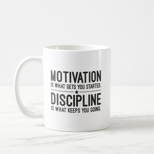 Success, Hustle, Grind and Gym Motivational  Coffee Mug (Left)