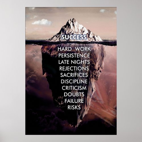 Success Iceberg Dark Poster