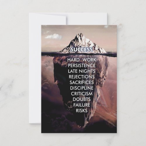 Success Iceberg Dark Thank You Card