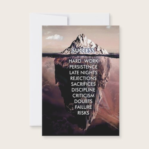 Success Iceberg Dark Thank You Card Success Iceberg Dark Thank You Card