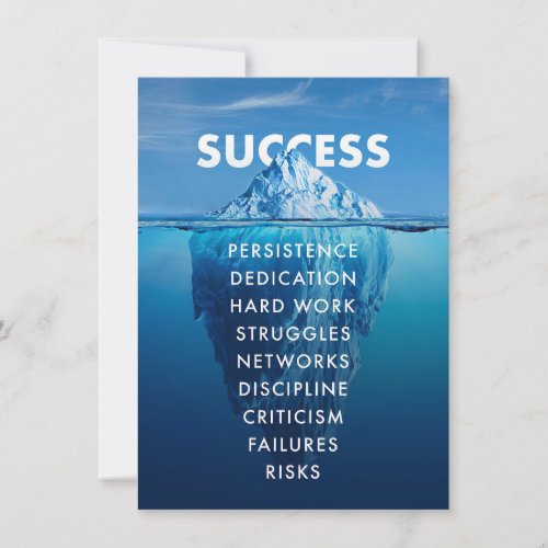 Success Iceberg Hard Work Invitation