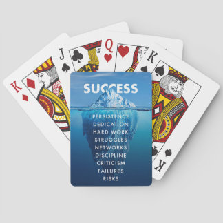 Success Iceberg Hard Work Poker Cards