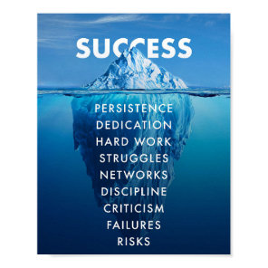 Success Iceberg Hard Work Poster