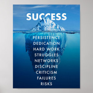 Success Iceberg Hard Work Poster