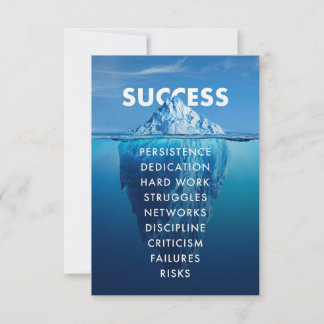 Success Iceberg Hard Work RSVP Card