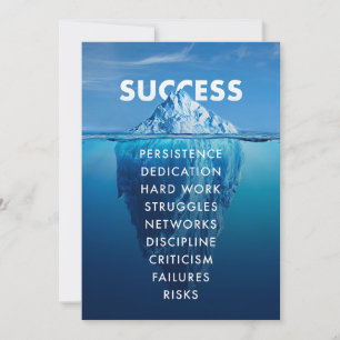 Success Iceberg Hard Work Save The Date