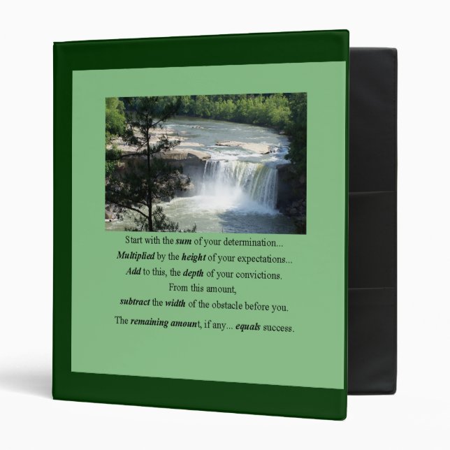 Success Inspirational 3 Ring Binder (Front/Inside)