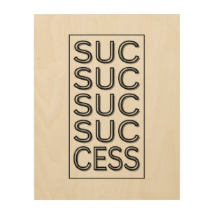 Success Inspirational Motivational Affirmation Wood Wall Art