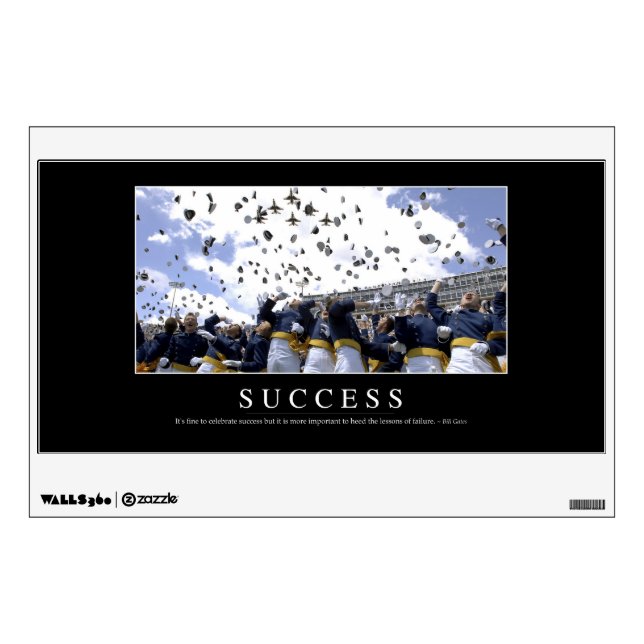 Success: Inspirational Quote Wall Sticker (Front)