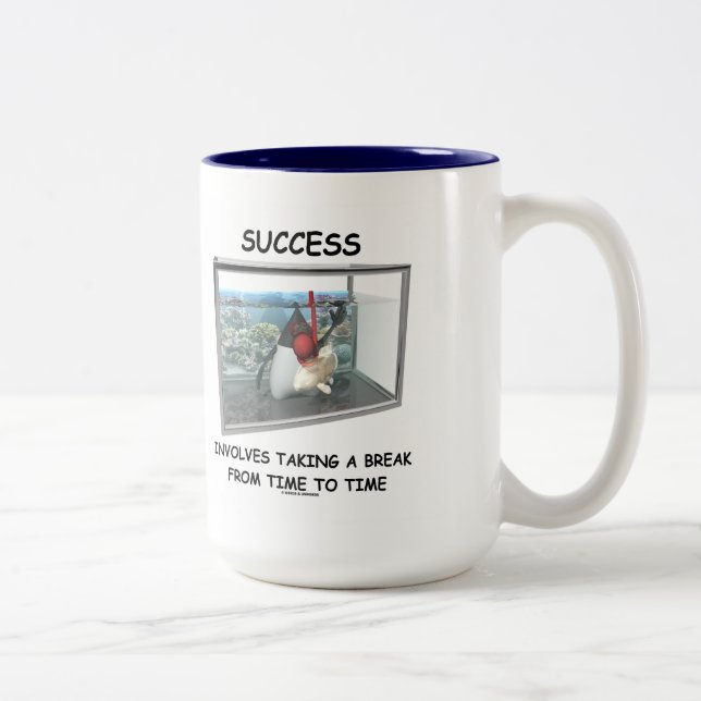 Success Involves Taking A Break Duke Snorkeling Two-Tone Coffee Mug (Right)