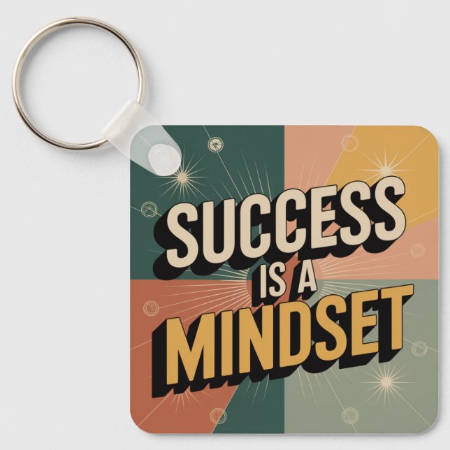Success Is A Mindset Keychain (Front)