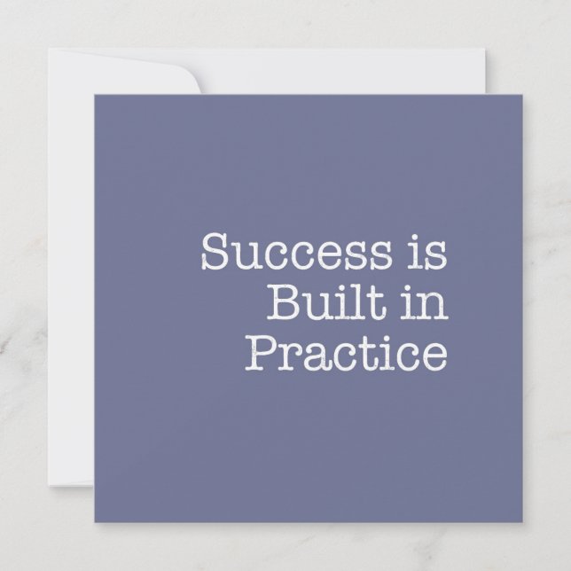 Success is Built in Practice Note Card (Front)