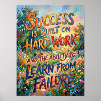 success is built on hard work poster