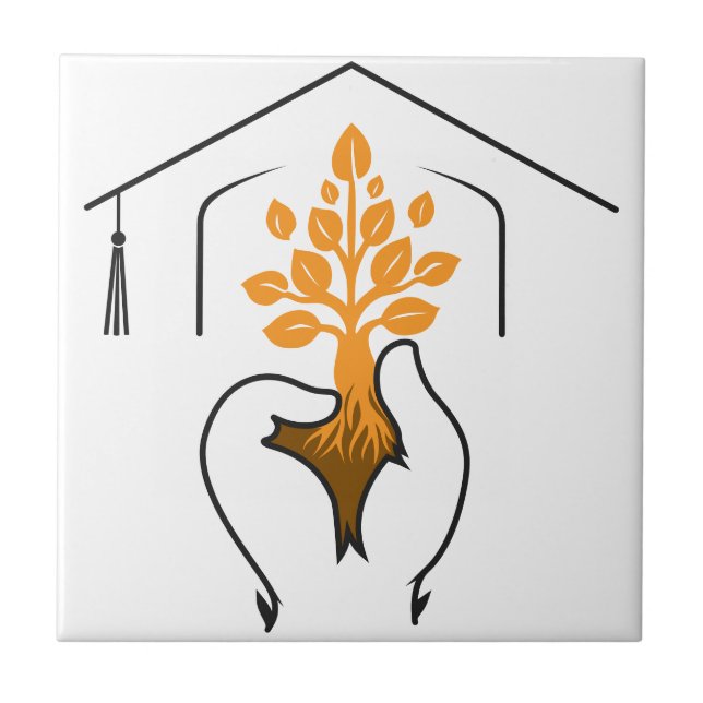 Success is embodied in one powerful slogan ceramic tile (Front)