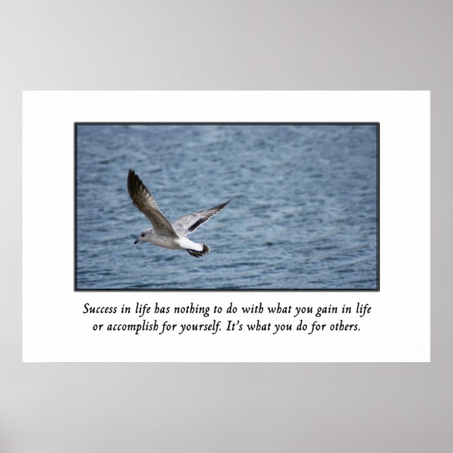 Success is measured by what you do for others poster (Front)