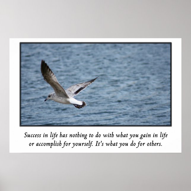 Success is measured by what you do for others poster (Front)