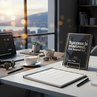 Success Is Planned, Not Hoped For” | Black & Gold Planner