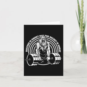 Success Is Sweet But The Secret Is Sweat Men Bodyb Card