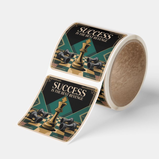 Success Is The Best Revenge Square Sticker (Roll)