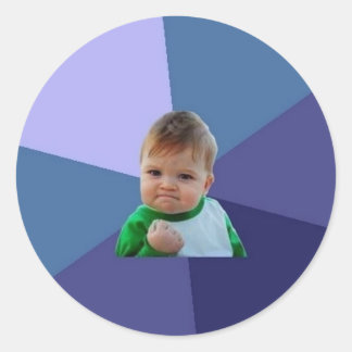 Success Kid Classic Round Sticker