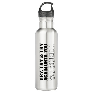 Success Life Tips Motivational Quote Art Quote Art Stainless Steel Water Bottle